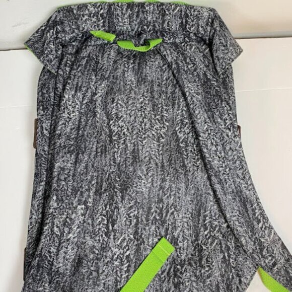 Patagonia Heathered Gray Lime Green Kids Youth Backpack One Size - Picture 7 of 7